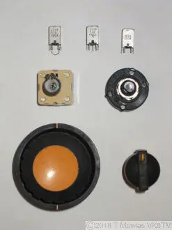 parts from the donor radio