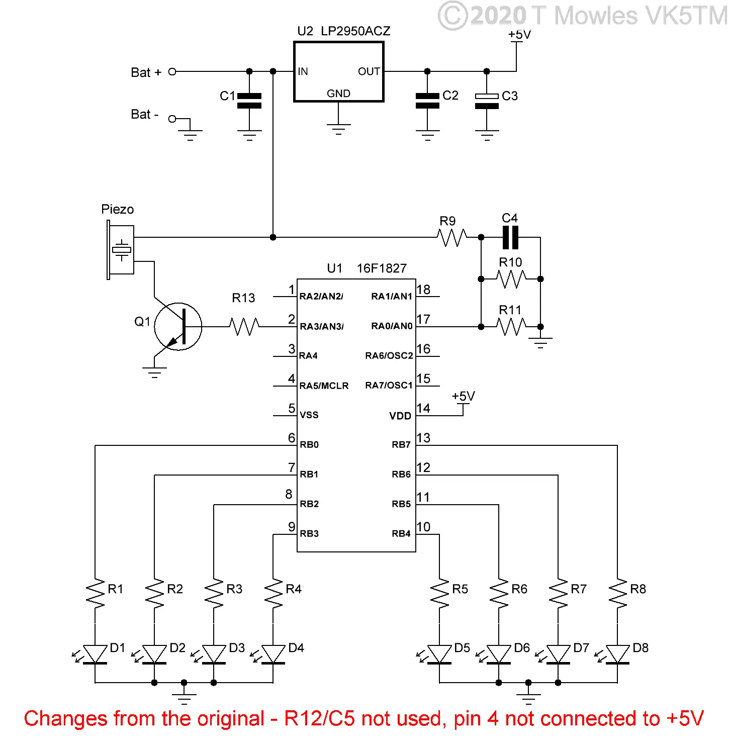 VK5TM Simple Battery Monitor